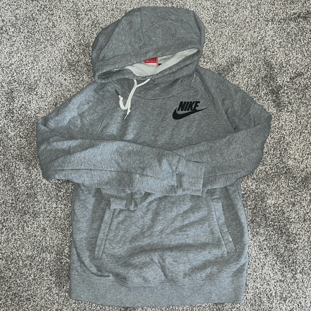 Grey Nike Cowl Neck Hoodie